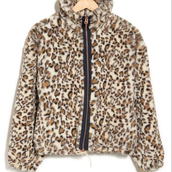 NWT Lucky Brand Women Funnel Neck Faux Fur Jacket  size $198 - Picture 1 of 3